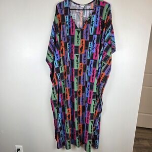 Gabrielle Kaftan Dress Afrocentric-Inspired Geometric Print Maxi romantic.A79